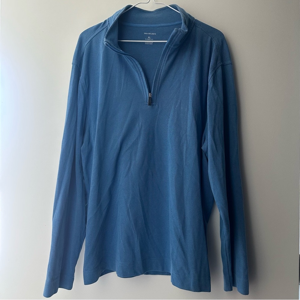 Van Heusen Blue Lightweight Zip Up Top